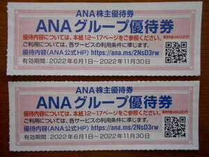 ANAグループ優待券2枚　送料63円