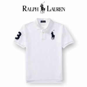 POLO RALPH LAUREN(ポロ ラルフローレン)ポロシャツ 半袖 鹿の子 ボーイズサイズ XLビッグポニー 白