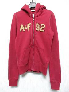 アバクロンビー＆フィッチ Abercrombie&Fitch ジップアップ パーカー エンジ M 亥2061