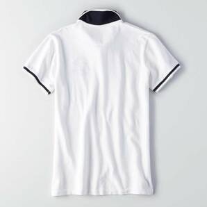 * AE アメリカンイーグル AEO Graphic Polo 鹿の子 ポロシャツ XL / White *の画像2