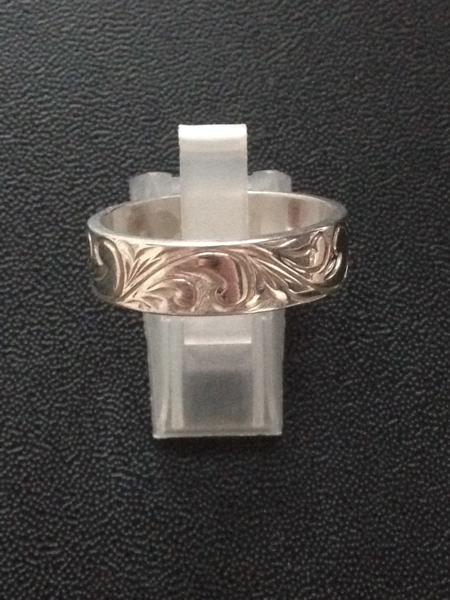 Hawaiianischer Schmuckring, Silber, Hawaii-Direktimport, vollständig handgefertigt, Größe 19, 5, Nr. 4, Ring, Silber, Nr. 18~