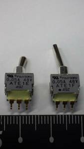  toggle switch : ATE1F-6F3-10-Z, ATE1E-6M3-10-Z together ON-(ON)