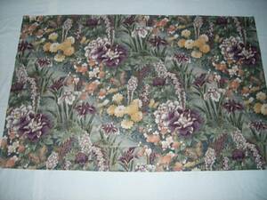  handmade, cotton 100%, tablecloth, overflow flower .,. moss green,68cm×106cm