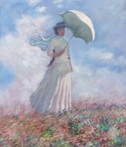 Art hand Auction ◆Arte moderno◆Pintura☆Pintura al óleo☆No.F20 ``Mujer con sombrilla'' Monet/copia., cuadro, pintura al óleo, otros