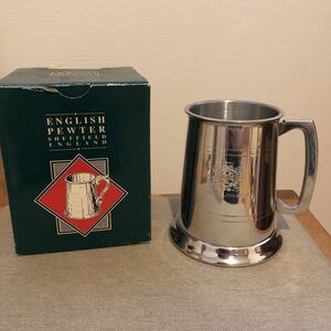 レア品★早い者勝ち★English PEWTER オックスフォード大学　ビール　マグカップ 英国アンティーク 現状品　デッドストック　ビアマグ