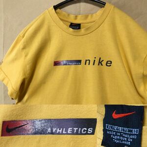 90s NIKE Tシャツ マスタード ボーイズXL (16-18) ナイキ