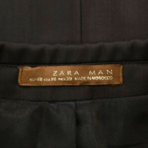 ZARA MAN ザラ マン 微光沢★ ウール 2B テーラード ジャケット Sz.38 メンズ 茶色 C2T03041_4#Oの画像6