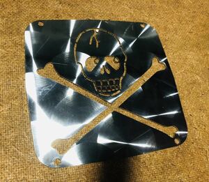 DUK-001 skull u Logo pattern KOITO tail cover 2 pieces set deco truck custom truck stainless steel Profia k on Super Great 