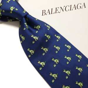 BALENCIAGA バレンシアガ ネクタイ ハイブランド 高級 ネイビー 紺 1199