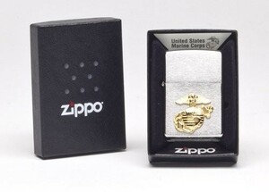 新品 ZIPPO ジッポ ライター オイルライター Marines Emblem - Brushed Chrome 280MAR US海軍 マリーン エンブレム クローム L1731 ▽