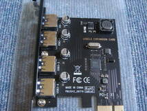 中古 USB3.0拡張カード PCI-Express to USB3.0増設ボード4ポート ジヤンク扱い_画像2