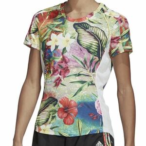 *adidas floral print OWNTHERUNFLORALTEEW (JLE36) [ color : partition ji-SKY/SC] [ size : J/S] beautiful goods *