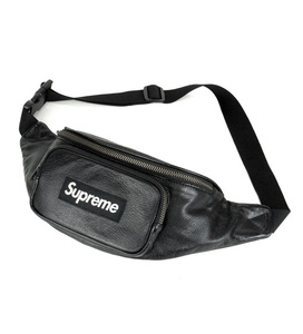 シュプリーム Supreme ■ 17SS 【 Leather Waist Bag 】 レザー ウエスト バッグ w7289