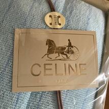 未使用 箱付 CELINE セリーヌ 合繊掛けふとん キルトケット 140×190 西川産業 ウール混 ライトブルー 水色 タオル_画像3