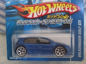 ホットウィール HOT WHEELS VOLKSWAGEN GOLF GTI フォルクスワーゲン ゴルフ 青 ブルー BLUE ミニカー