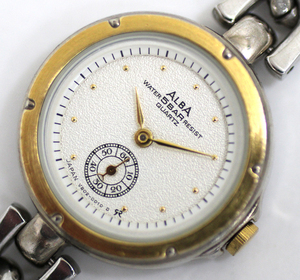 【SEIKO】セイコー　ALBA　アルバ　V802-0010　喜平　ブレスウォッチ　クォーツ　腕時計　稼動品