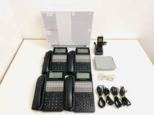 【即決】NTT西日本 スマートネットコミュニティαA1 電話機 A1-(18)STEL(2)(K)４台+主装置N1S-ME(1)他一式セット W2244001