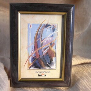 Stresa フォトフレーム10x15cm, (6x4in),木製、グレーラッカー.INNOVA(イギリス)