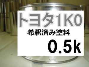 ◆ トヨタ1K0　塗料　メタルストリームM　希釈済　0.5ｋ　C-HR　１Ｋ０