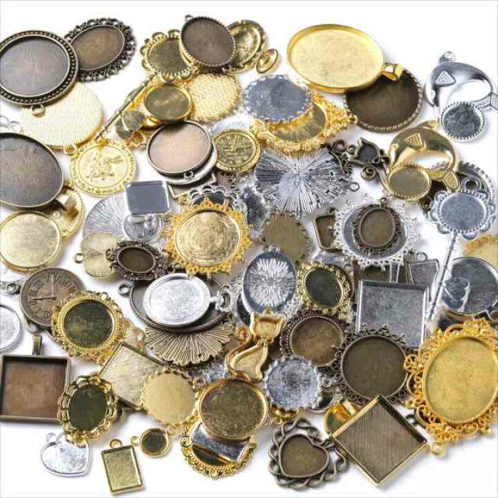 Meal Plate Set of 100 Antique Gold White Silver Gold Antique Gold Silver Lucky Bag Assortment Without Cans With Cans Resin Accessories mkznb, hand craft, handicraft, beadwork, metal parts