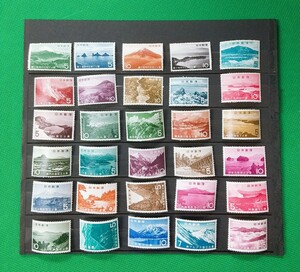 国立公園切手/シリーズ完品/極上美品!/第2次国立公園/52種完品/富士箱根伊豆から西表まで/シミシワヒンジ無し/№R-080