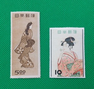 見返り美人/ビードロを吹く娘/極上美品!切手趣味週間シリーズ/人気!/格安出品/希少品/カタログ価格17,000円 №R-069
