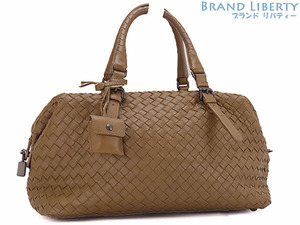  прекрасный товар Bottega Veneta сетка Mini сумка "Boston bag" ручная сумочка сумка на плечо Brown овечья кожа 173398