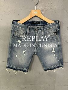 REPLAY ANBASS SHORT デニムショートパンツ！チュニジア製！