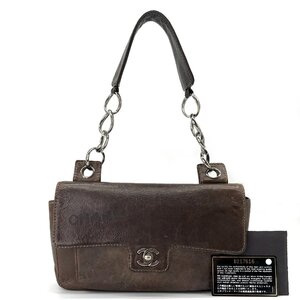 M4907 1円 良品 CHANEL シャネル レザー ココマーク ターンロック 彫刻 ヴィンテージ