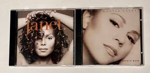 Mariah Carey "Music Box" と Janet Jackson "Janet." CDアルバム2枚セット