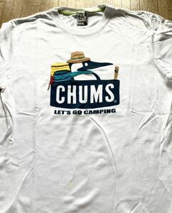 チャムス CHUMS ホワイトTシャツ Sサイズ