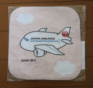 【未使用】日本航空：JALオリジナル ミニタオル(B787-8)
