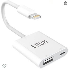Lightning 用usbカメラアダプタ USBハブ キーボード接続可能 iPhone/iPadなど対応3カメラアダプタ
