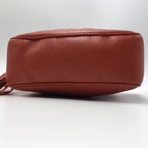 1円【極美品】 GUCCI ソーホー ショルダーバッグ GG インターロッキング スクエア ポシェット ゴールド金具 グッチ オレンジ 革 308364_画像5