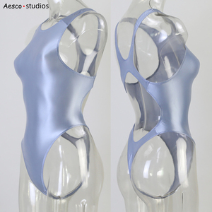 AESCO [ less Logo version ] super high leg T-back swimsuit sexy Leotard costume play clothes .. swimsuit light blue 