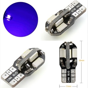 ウェッジ球 T10 T16 8SMD LED ライト ランプ バックランプ リーディング ラゲッジ 全向発光 8連 SMD 2個 can bus キャンセラー内蔵 ブルー