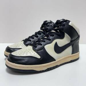 美品 NIKE ナイキ DUNK HIGH VNTG BLACK/WHITE 黒×白 ダンク スニーカー US9.5 / 27.5cm 318850-101