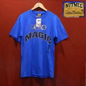 新品 NUTMEG NBA ORLANDO MAGIC オーランド マジック 90's USA製 カレッジ ロゴ rogo オフィシャル Tシャツ デッドストック 青 黒 M 未使用