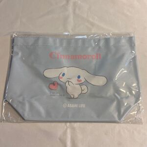 【未使用 非売品】シナモロール 朝日生命 ランチトートバッグ ランチバッグ コラボ 水色 No.22070705