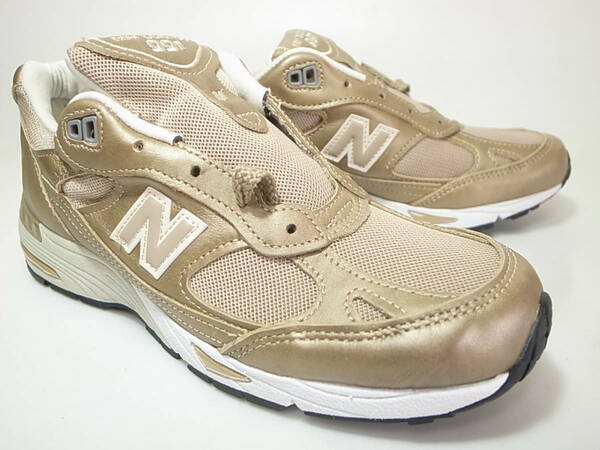 【送料無料 即決】ヨーロッパ限定 日本未発売 NEW BALANCE UK製 W991SBL 24.5cm US7.5新品シャンパンゴールド金GOLD 英国製MADE IN ENGLAND