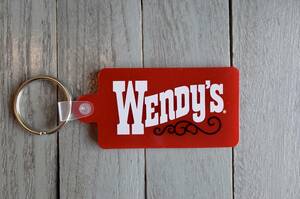 新品　Wendy's ウェンディーズ　ロゴ　キーチェーン　アメリカ製　USA インテリア　カフェ　店舗　アメリカ雑貨　ハンバーガー
