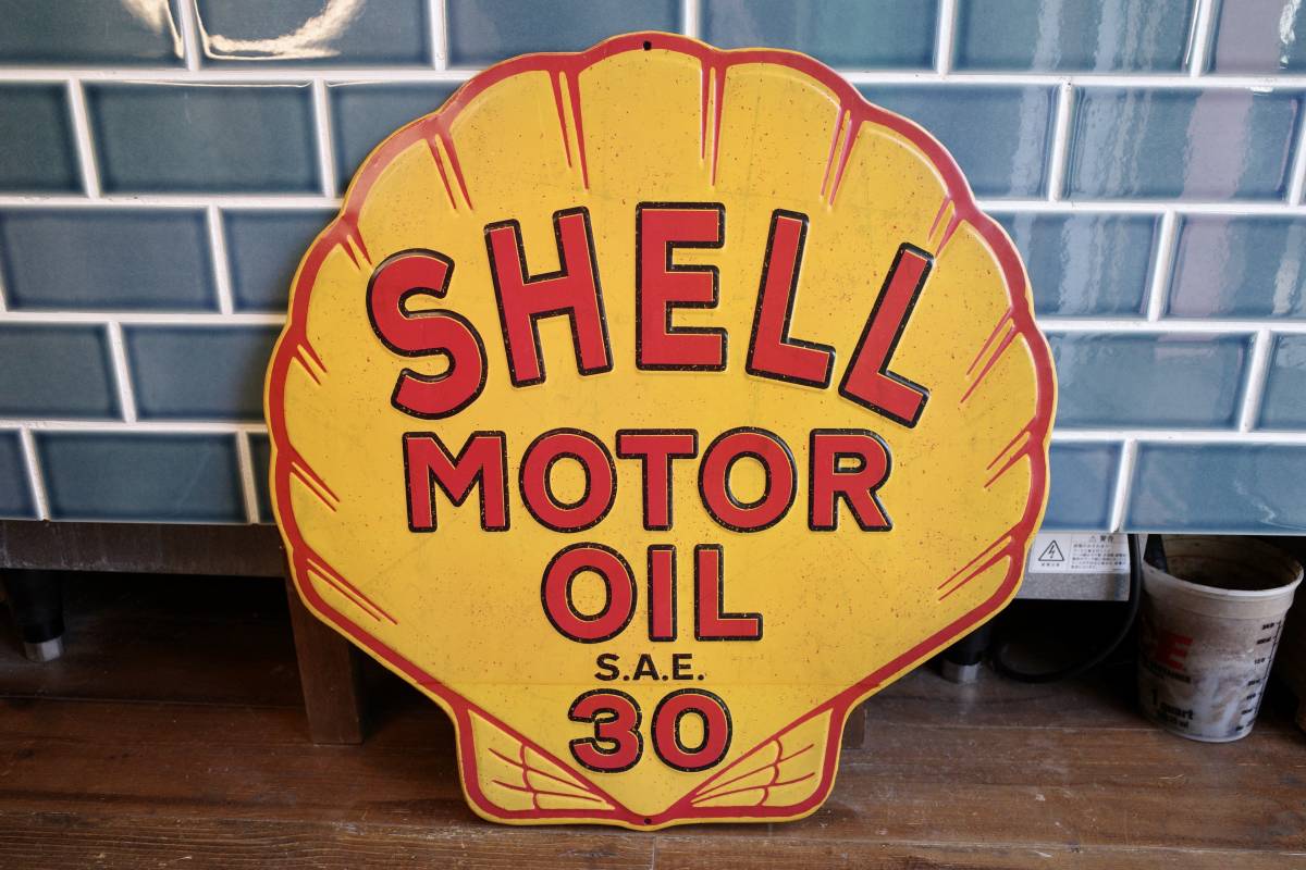 アウトレット 美品 1951年 ビンテージ SHELL 看板 アメリカ US 世田谷