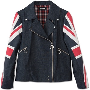 * complete sale goods * super-rare *MARY QUANT* Mary Quant *MQ* Union Jack * Rider's * jacket * navy * new goods * Point ..