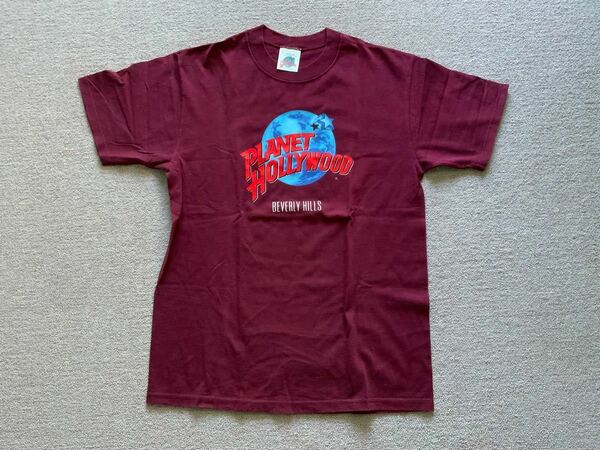 Planet Hollywood Beverly Hills ロゴTシャツ　赤茶