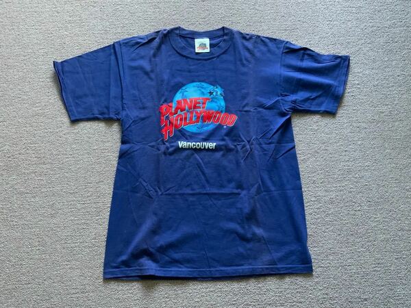 planet Hollywood Vancouver ロゴTシャツ　ブルー