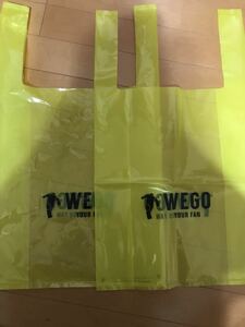 wegoサマーショッパーアプリ会員特典東日本店舗限定　ウィゴー　イエロー　2枚セット　非売品　袋　バッグ