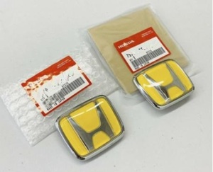 [ new goods ] Honda original S2000 front rear Front/Rear emblem set yellow Yellow H emblem 