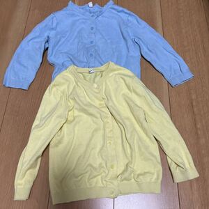 【中古】UNIQLO BABY ユニクロ　ベビー　クルーネックカーディガン　サイズ100