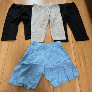 【中古】UNIQLO BABY ユニクロ ベビー　7部丈パンツ・短パン　サイズ100