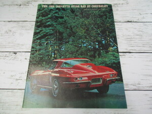 【希少】 CHEVROLET シボレー CORVETTE コルベット STING RAY 1966 販売 カタログ パンフレット レトロ ビンテージ 旧車 外車 当時物 